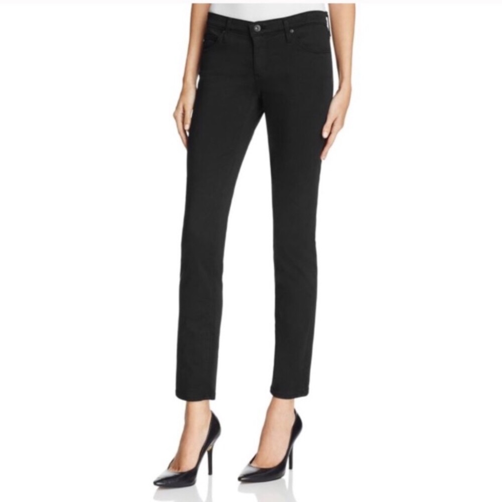 AG The Stilt Cigarette Leg Black Jean